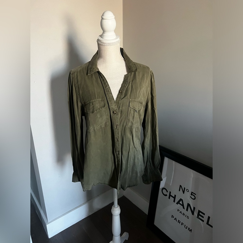 Green Abercrombie button down